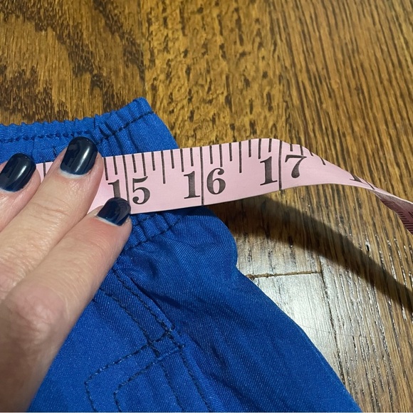 Four Stretch Royal Blue Scrub Bottoms Pants Size Large Petite - Picture 7 of 9